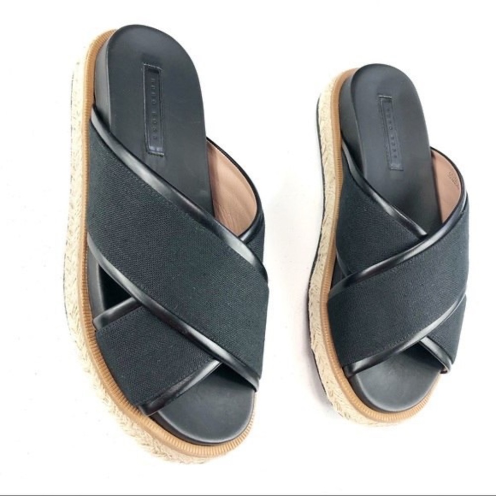 Boss Crisscross Sandals Made in Italy Size 38.5